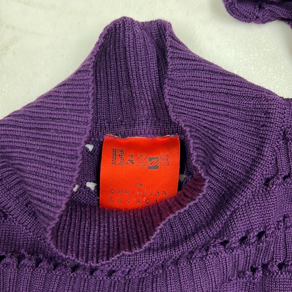 💥TOPS SALE💥 CHRISTIAN LACROIX TURTLENECK SWEATER IN PURPLE - Picture 4 of 4